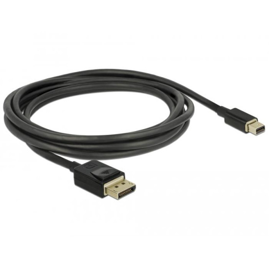 Delock Mini DisplayPort to DisplayPort cable 8K 60 Hz 2 m DP 8K certified