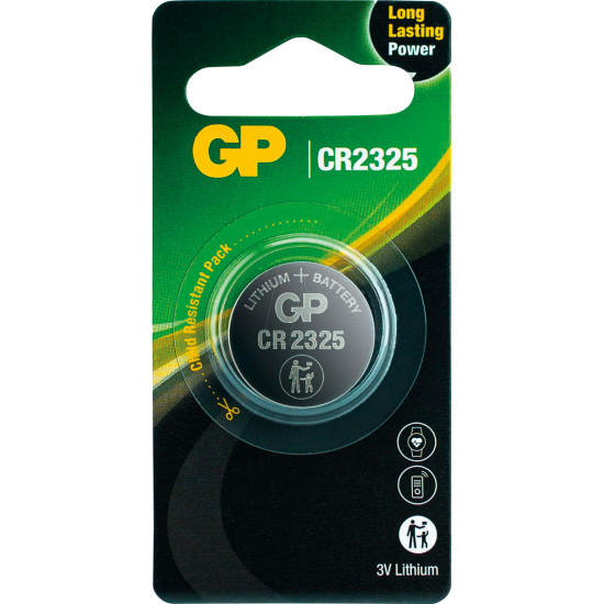 Lithium Button Battery GP CR-2325 3V  1 pcs in blister /price for 1 battery/