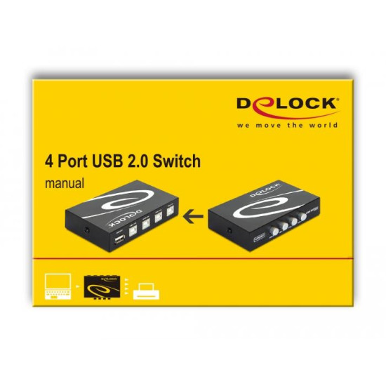 Delock Switch USB 2.0 4 port manual