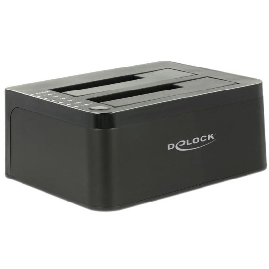 Delock USB 3.0 Dual Docking Station for 2 x SATA HDD / SSD with Clone Function
