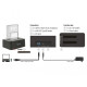 Delock USB 3.0 Dual Docking Station for 2 x SATA HDD / SSD with Clone Function