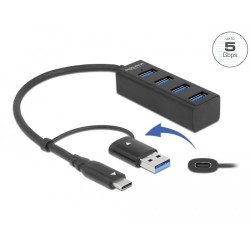 USB Hub, 4 Port, DELOCK-63828