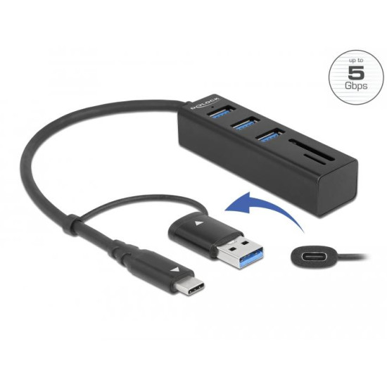 USB Хъб, 3 порта, DELOCK-63859