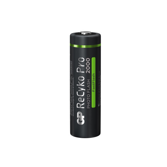 Акумулаторна Батерия GP R6 AA 2000mAh RECYKO + PRO Fast Flash GP-BR-210AAHCF-APCEB4 NiMH /до 500 цикъла/  4 бр. в опаковка GP