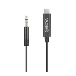 Адаптер BOYA 3.5mm TRS мъжки към USB-C мъжки, 20cm