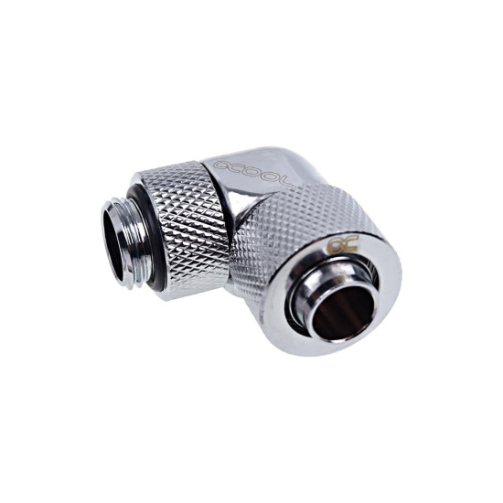 Фитинг Alphacool Eiszapfen, Удължител, 90°, 13/10mm, G1/4, Сребрист