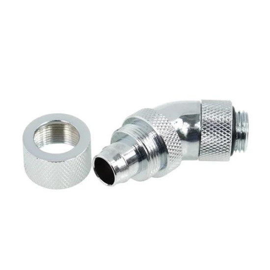 Alphacool HF 13/10 compression fitting 45° revolvable G1/4, Chrome