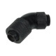 Alphacool 13/10 compression fitting 45° revolvable G1/4, Deep Black