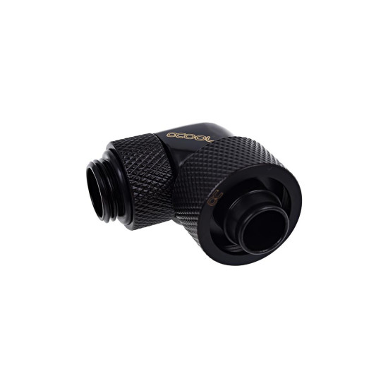 Фитинг Alphacool Eiszapfen, Удължител, 90°, 16/10mm, G1/4, Черен мат