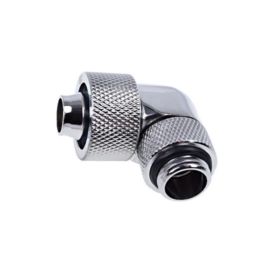 Фитинг Alphacool Eiszapfen, Удължител, 90°, 16/10mm, G1/4, Сребрист