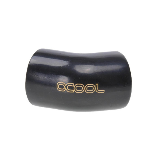 L-конектор Alphacool HF, Вътрешна резба G1/4 - G1/4, 45°, Черен мат