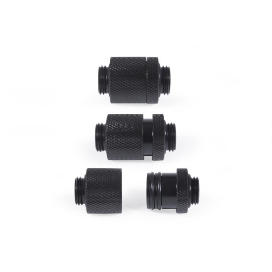 D-Plug Alphacool ES, 20mm, G1/4 AG auf G1/4 AG, Черен мат