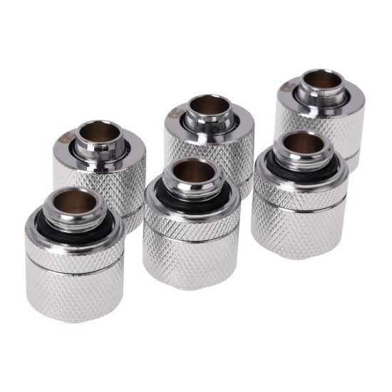 Фитинг Alphacool HF, Удължител, 13/10mm, G1/4, Сребрист, 6 броя