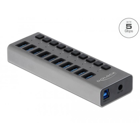 USB Hub with 10 Ports, DELOCK-63670