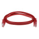 Red 0.5 meter U/UTP CAT6 patch cable with RJ45 connectors