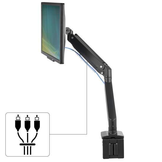 Стойка за монитор за бюро HAMA, Регулируема, Амортисьор, 13