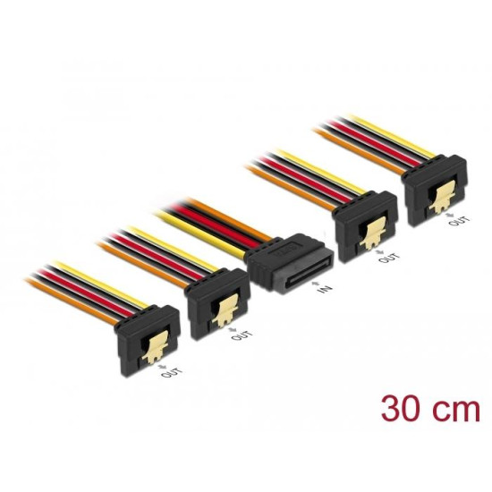 Кабел Power SATA - 4 x SATA 15 Pin, 30cm