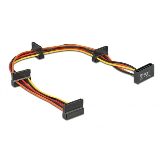 Delock Cable Power SATA 15 pin plug > 4 x SATA 15 pin receptacle 40 cm multicolour