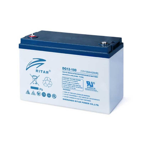 Оловна гелова батерия RITAR (DG12-100), 12V, 100Ah, F12/M8, За соларни системи