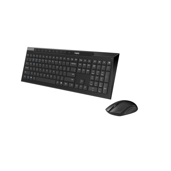 Wireless Keyboard Set RAPOO 8210M, Multi mode, Black