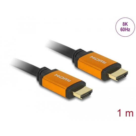 Кабел Delock High Speed, HDMI мъжко - HDMI мъжко, 48 Gbit/s, 8K 60 Hz, 1 м