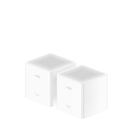 Безжична Mesh система Cudy M1200 2, AC1200 Dual Band, 2.4/5 GHz, 300 -  867 Mbps, 2 броя