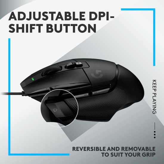 Gaming Mouse Logitech, G502 X, Optical,  Wired, USB, Black