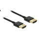 Кабел Delock  HDMI-A мъжко - HDMI-A мъжко, Ethernet, 4K, 0.5 м, Черен