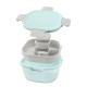 Xavax Salad Box To Go, Dressing Container, Topper 3 Compartments, Cutlery, 1.4 l