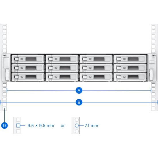 Комплект за релси за стелаж Synology RKS-02, 61 cm, Сив