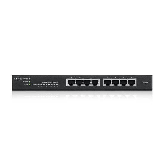 Switch 8-port ZyXEL GS1915-8, Gigabit, managed, standalone or Nebula management