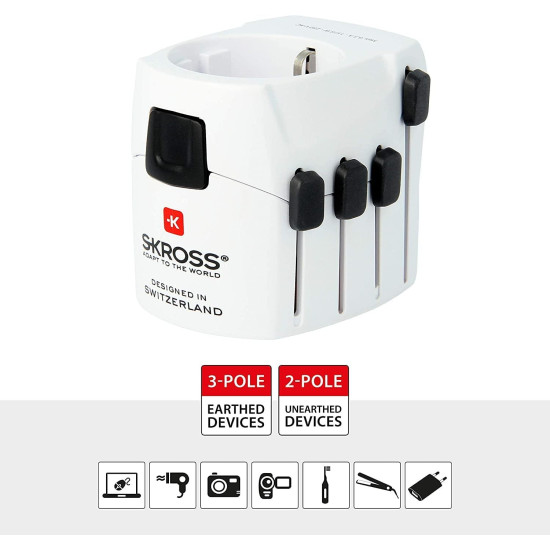 World Adapter SKROSS PRO Earthed 1103145, World