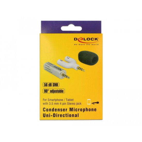 Микрофон DeLock 65893, За смартфон/таблет, 65893