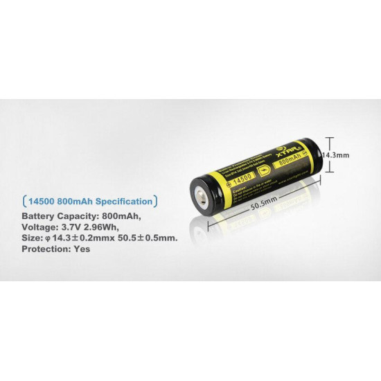 Акумулаторна батерия LiIon  AA R6  3,7V 800mAh  XTAR