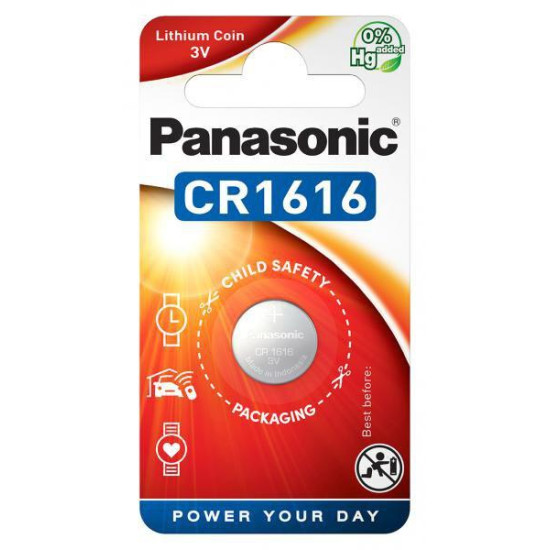 Lithium Button Battery PANASONIC CR1616 3V 1pc./1pc./