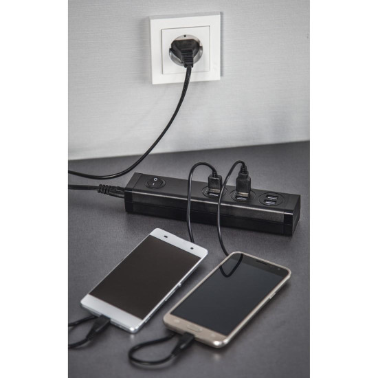 USB Multi-Charger, 6 Ports, 34W, HAMA