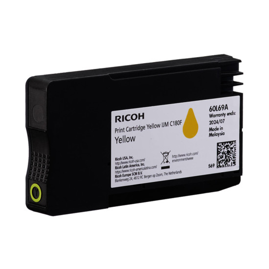 RICOH Black IJM C180F, 1600 copies, Yellow