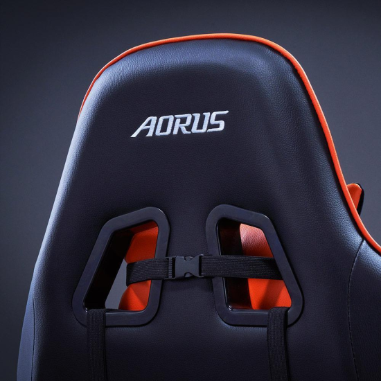 Gigabyte Aorus AGC310 Gaming Chair, Black and Orange