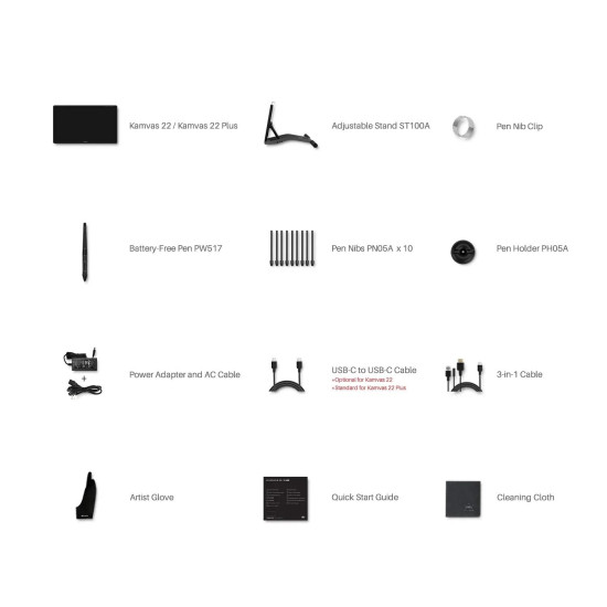 Graphic Display Tablet HUION Kamvas 22, 21.5