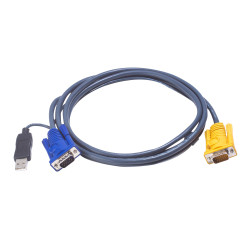 3.0M USB KVM Cable with 3 in 1 SPHD and built-in PS/2 to USB converter