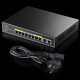 Switch Cudy FS1006PL, 8-Port 10/100/1000, PoE+ Switch with 2 Uplink Ports