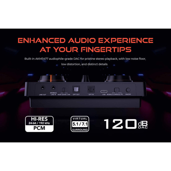 Sound card Creative Sound Blaster GC7, USB-C, Super X-FI, PC, Mac, PS 4/5, Xbox, Nintendo Switch