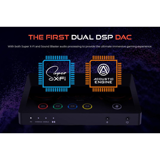 Sound card Creative Sound Blaster GC7, USB-C, Super X-FI, PC, Mac, PS 4/5, Xbox, Nintendo Switch