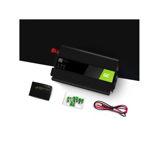 Инвертор GREEN CELL, 12/220V,  DC/AC 1000W/2000W, Модифицирана синусоида