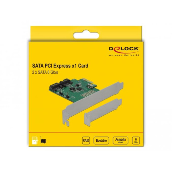 Delock 2 port SATA PCI Express Card with RAID