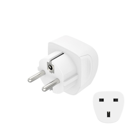Travel Adapter Type G, 3-Pin, for Devices from the UK, 223459