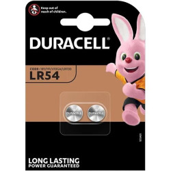 Button Battery DURACELL LR1130 LR54 AG10 1.55V 2 pcs in blister 