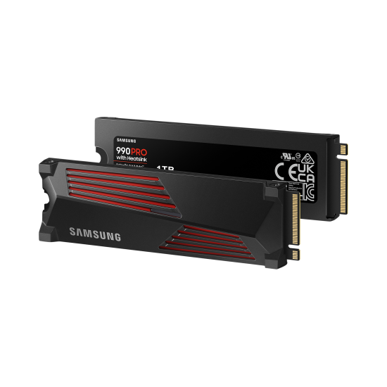 SSD SAMSUNG 990 PRO с Heatsink, 1TB, M.2 Type 2280, MZ-V9P1T0CW