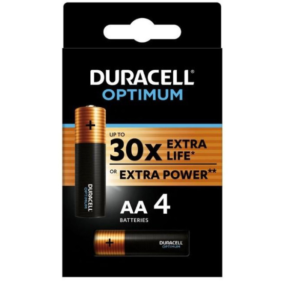 DURACELL OPTIMUM Alkaline Battery LR6 / 4 pcs. pack / 1.5V