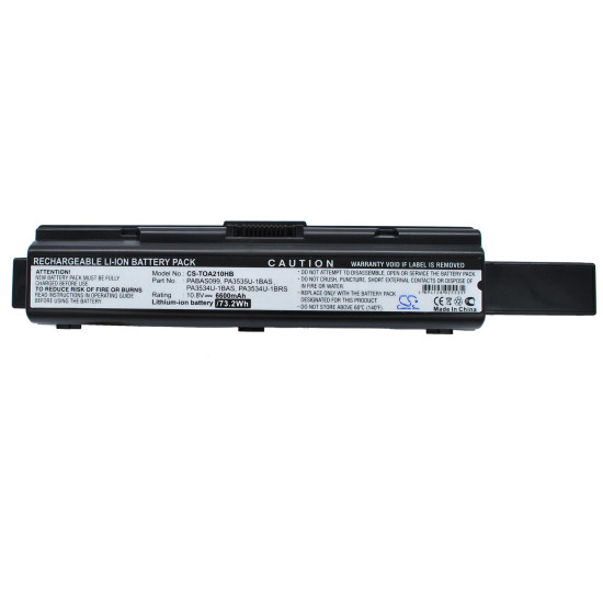 Laptop Battery for Toshiba Satellite A200 A300 A500 L200 L300 L500 PA3535U 10.8V  6600 mAh CAMERON SINO